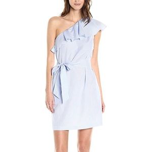 Donna Morgan One Shoulder Striped Dress